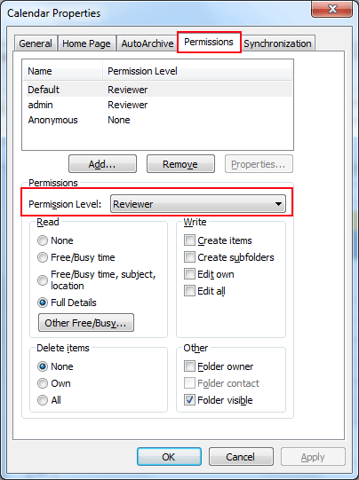 change permission level