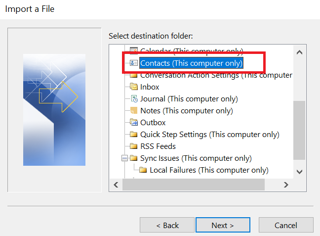 merge two contacts in Outlook