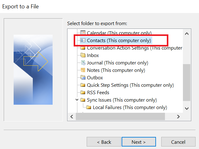 merge two contacts in Outlook