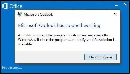 outlook not working issue