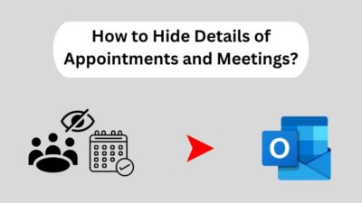 hide details of appointments and meetings in outlook