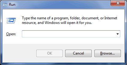 click windows + R to open the run box