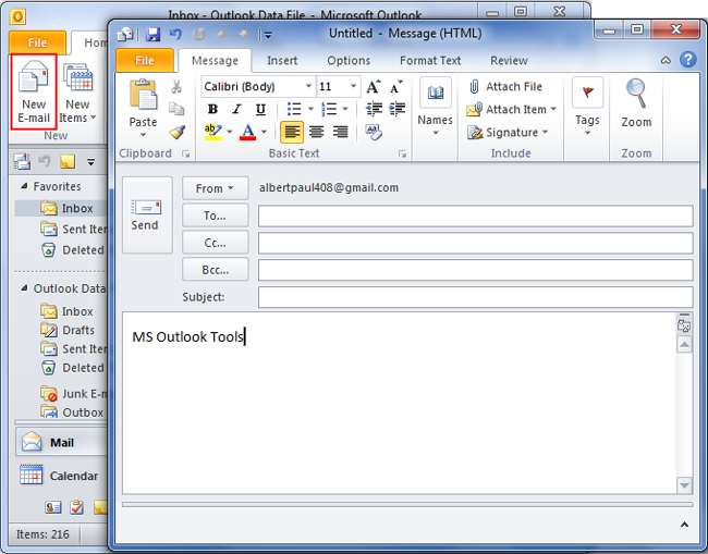 create a new mail for hyperlink