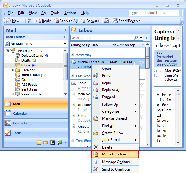 find file types and move to one folder windows 7