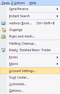 how to set up two email accounts in outlook 2007
