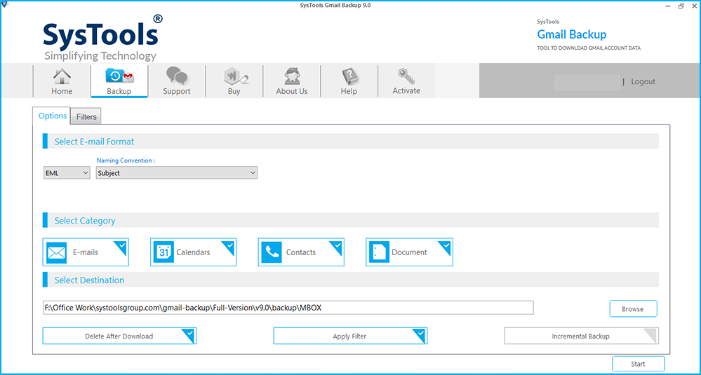 Gmail Data Backup