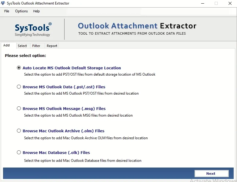 PST attachment extractor