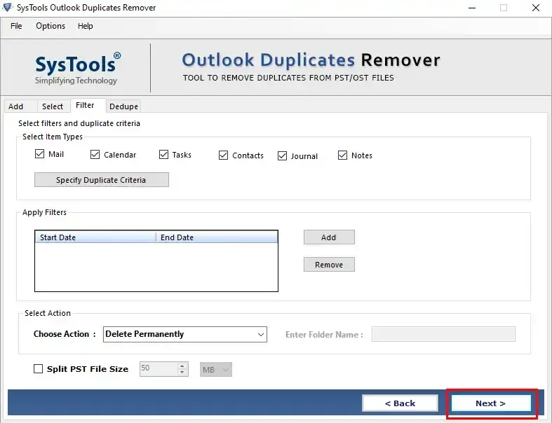 Duplicate PST Remover