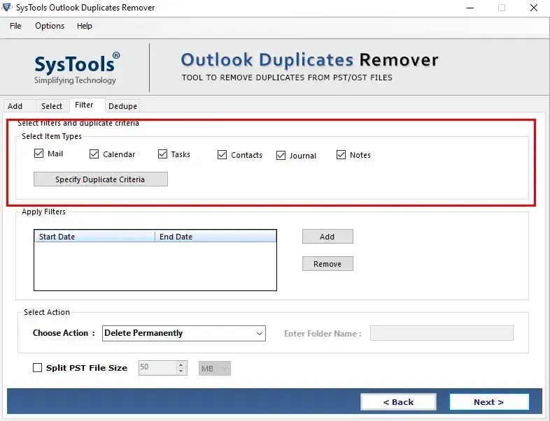 Options to convert PST Files