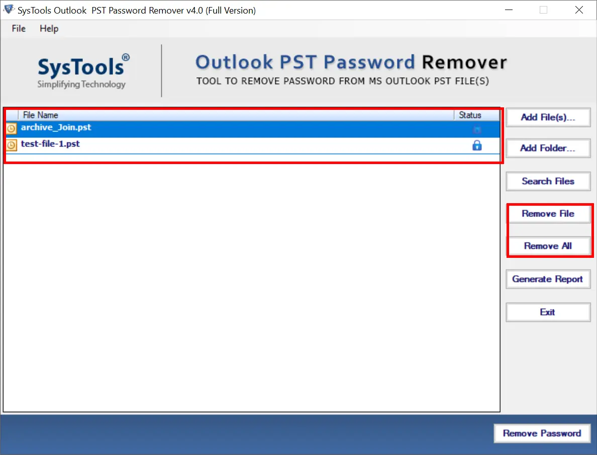 pst password remover