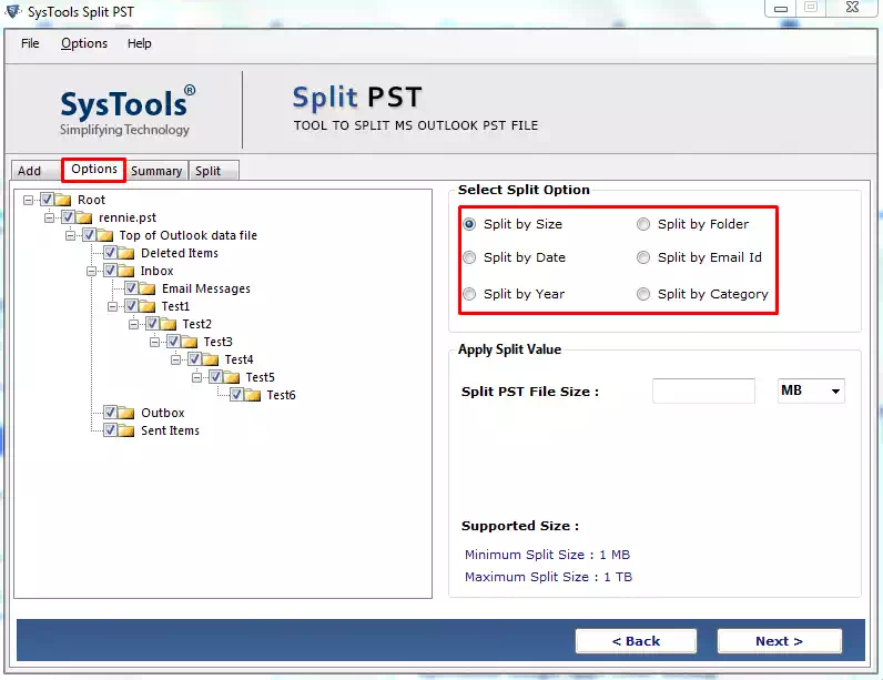 pst file splitter