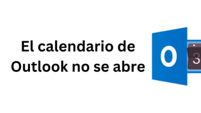 El calendario de Outlook no se abre